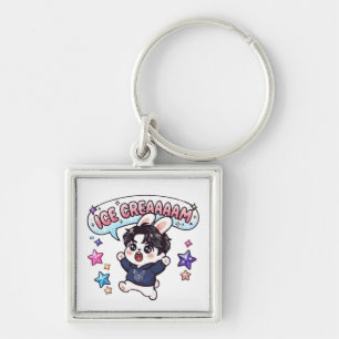 K-Pop Ice Cream Stray Rabbit Fandom Bag Charm Key Ring
