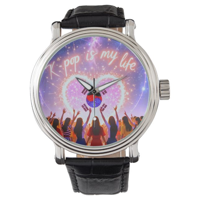 K-pop Is My Life Etched Across the Galaxy Watch (Front)