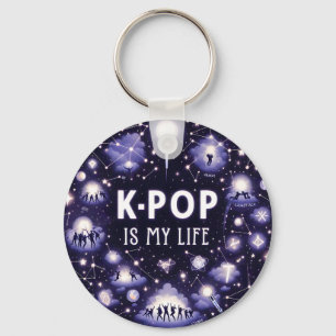 K-pop Is My Life Floating Among the Stars Key Ring