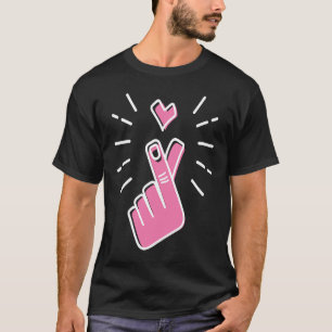 K Pop Korean Music Snapping Finger With Heart Kore T-Shirt