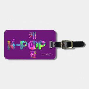 K-Pop Kpop Symbol Hand And Heart Colourful Kpop Luggage Tag