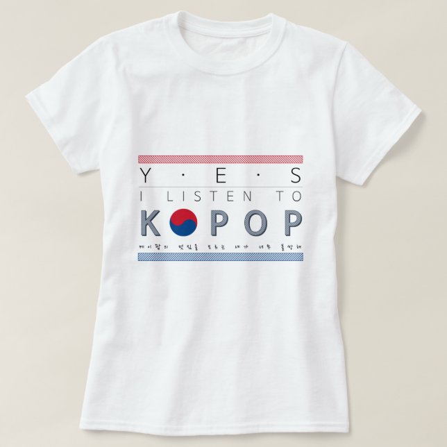 K-Pop lover Kpop listener basic tshirt (Design Front)