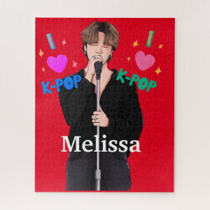 K-Pop Music Fan Boy Band Singer Personalised Jigsaw Puzzle