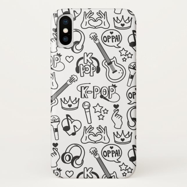 K-Pop | Music Idol Finger Heart 오빠 Phone Case (Back)