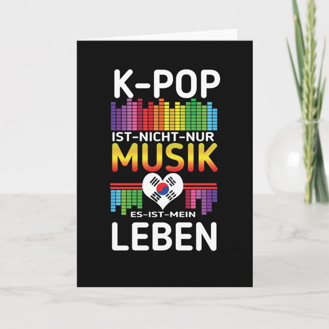 K-Pop Music Kpop K Pop Life Card (Front)