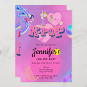 K-pop Music Star Korean Pop Theme Birthday Party Invitation 