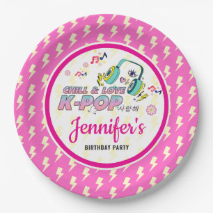 K-Pop Music Star Korean Pop Theme Birthday Party Paper Plate