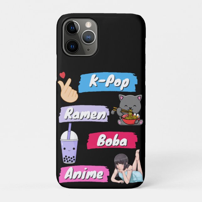 K-Pop, Ramen, Boba and Anime Pop Culture Fan  Case-Mate iPhone Case (Back)