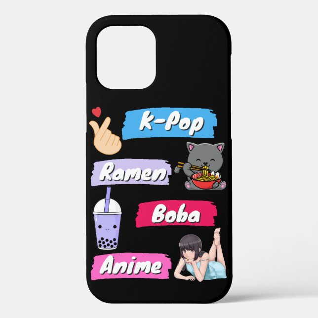 K-Pop, Ramen, Boba and Anime Pop Culture Fan    Case-Mate iPhone Case (Back)