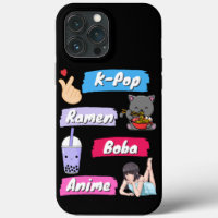 K-Pop, Ramen, Boba and Anime Pop Culture Fan