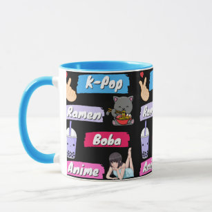K-Pop, Ramen, Boba and Anime Pop Culture Fan    Mug