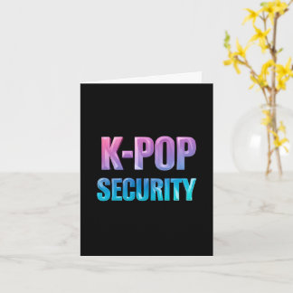K-Pop Security Korean Pop Music Concert Card