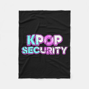 K-pop security mum dad kids funny birthday concert fleece blanket