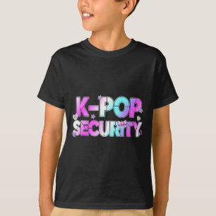 K-Pop Security Mum Dad Kids Funny Birthday Theme T-Shirt