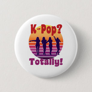 K-Pop? Totally! - Retro classic music 6 Cm Round Badge