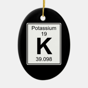 K - Potassium Ceramic Tree Decoration