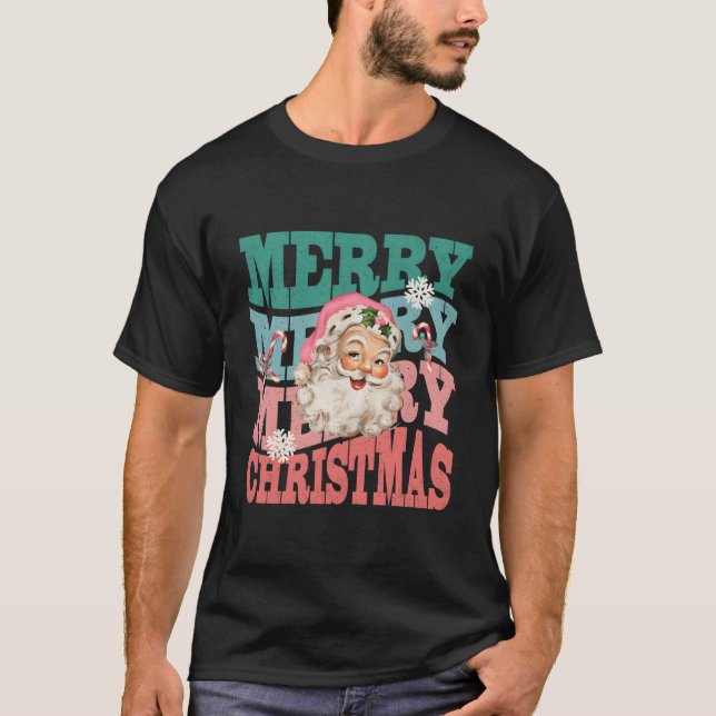 K Santa Claus Merry T-Shirt (Front)