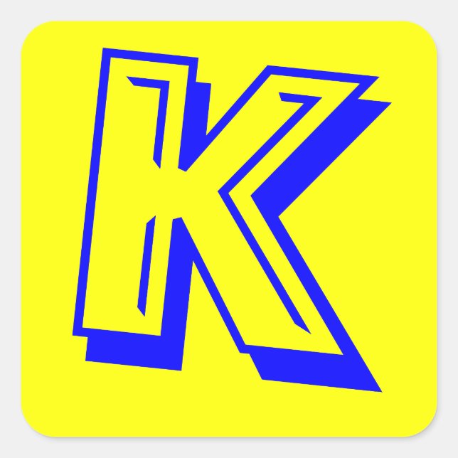 K SQUARE STICKER (Front)