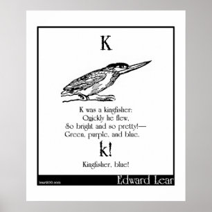 K was a kingfisher poster