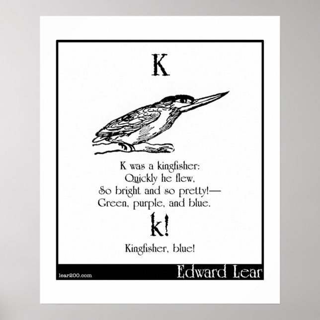 K was a kingfisher poster (Front)