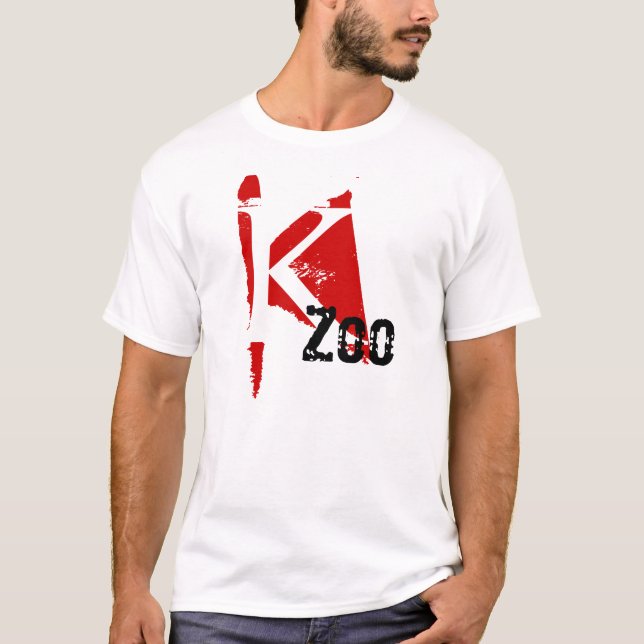 K Zoo Kalamazoo RED MARK DESIGN T-Shirt NICKNAME (Front)