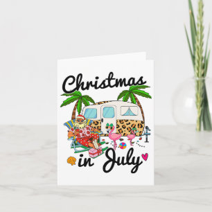 Ka13 Leopard Camping Rv Christmas In July Camper X Card