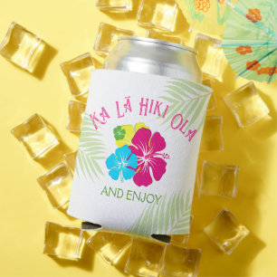 Ka Lā Hiki Ola Tropical Luau Party Favour Can Cooler