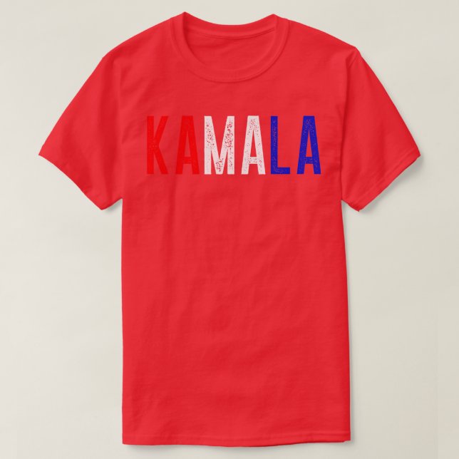 KA MA LA Kamala Red White Blue TShirt 2 (Design Front)