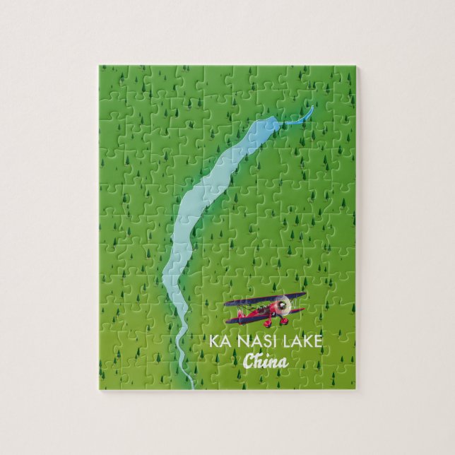 Ka Nasi Lake China map Jigsaw Puzzle (Vertical)