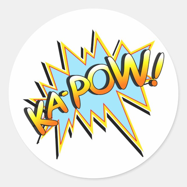 Ka-Pow Classic Round Sticker (Front)