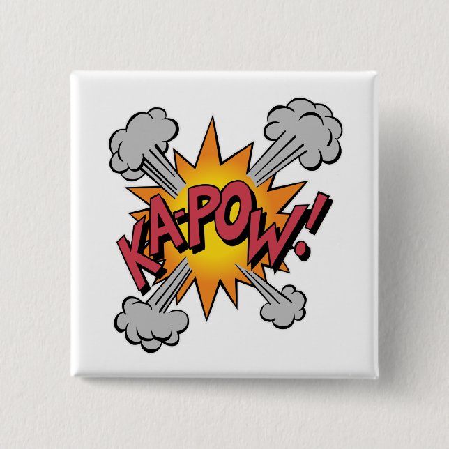 KA-POW! Comic Book Graphic 15 Cm Square Badge