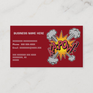 KA-POW! Comic Book Graphic Business Card