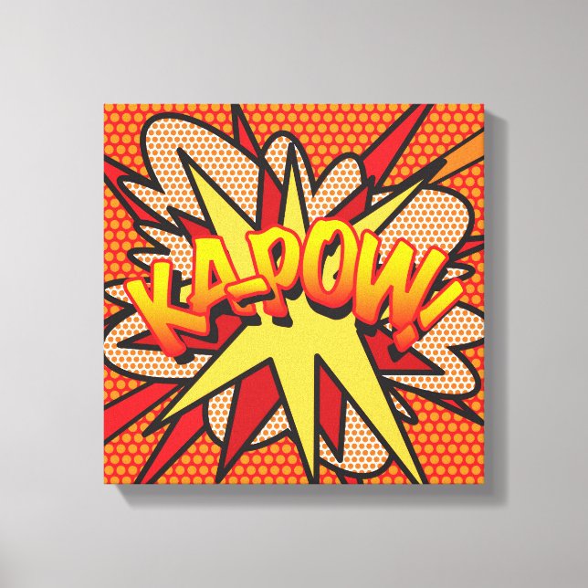 KA-POW Fun Modern Comic Book Pop Art Canvas Print (Front)