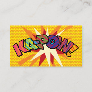 KA-POW Fun Retro Comic Book Business Card