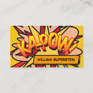 KA-POW Fun Retro Comic Book Business Card