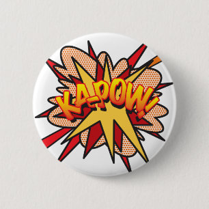 KA-POW Fun Retro Comic Book Pop Art 6 Cm Round Badge