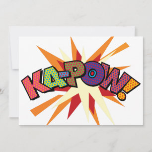 KA-POW Fun Retro Comic Book Pop Art Invitation