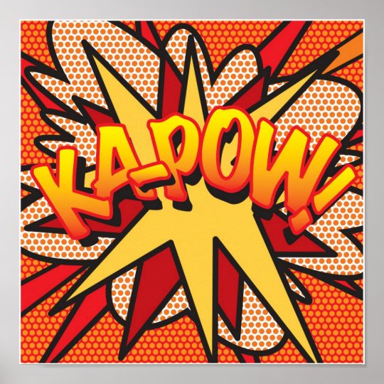 KA-POW Fun Retro Comic Book Pop Art Poster | Zazzle.co.uk