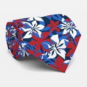 Kaanapali Camo Hawaiian Hibiscus Tie