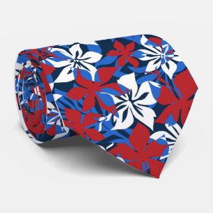 Kaanapali Camo Hawaiian Hibiscus Tie