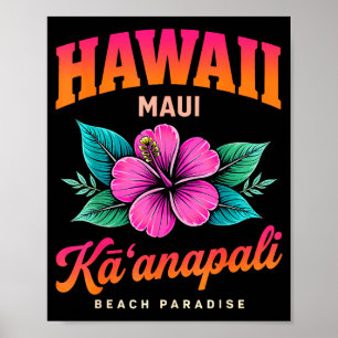 Kaanapali Hawaii Beach Paradise Summer Island Poster