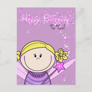 kaart - happy birthday - engeltje postcard
