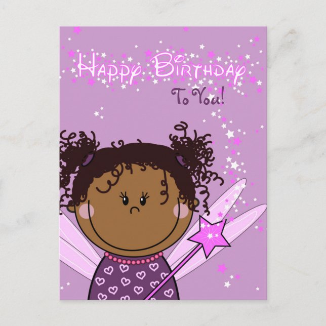 kaart - happy birthday - engeltje postcard (Front)