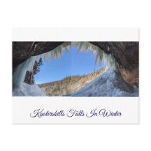 Kaaterskills Falls In Winter Postcard