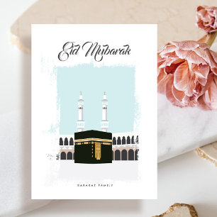 Kabaa Eid Mubarak greeting card