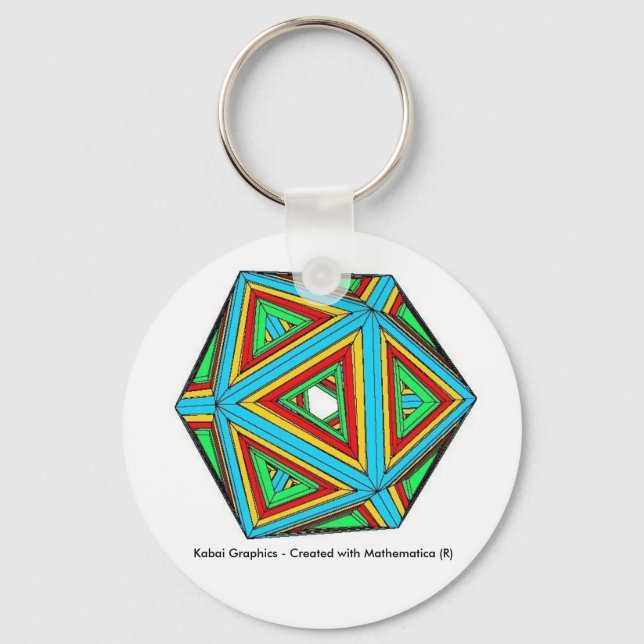 Kabai Graphics - Created with Mathematica (R) Key Ring (Front)