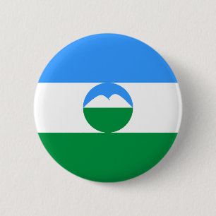 Kabardino Balkaria Flag 6 Cm Round Badge