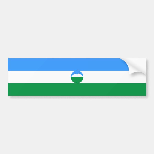 Kabardino Balkaria Flag Bumper Sticker (Front)