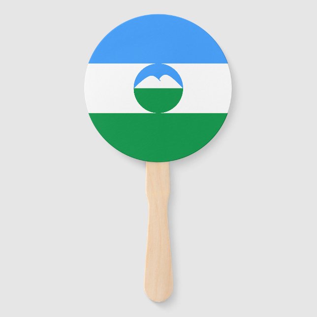 Kabardino Balkaria Flag Hand Fan (Front)