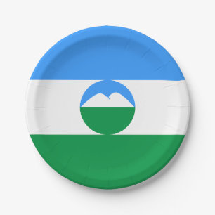 Kabardino Balkaria Flag Paper Plate
